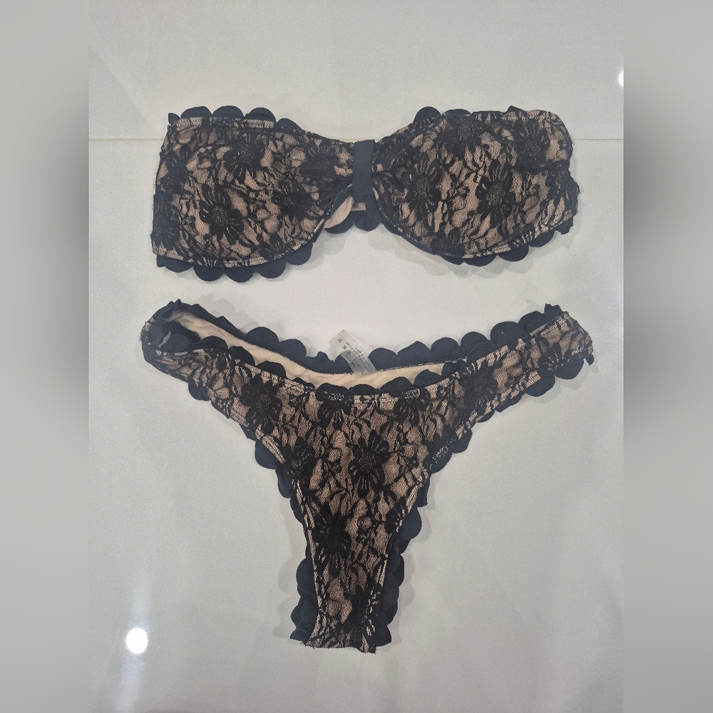 Black Lace Women Intimates Bikini Set